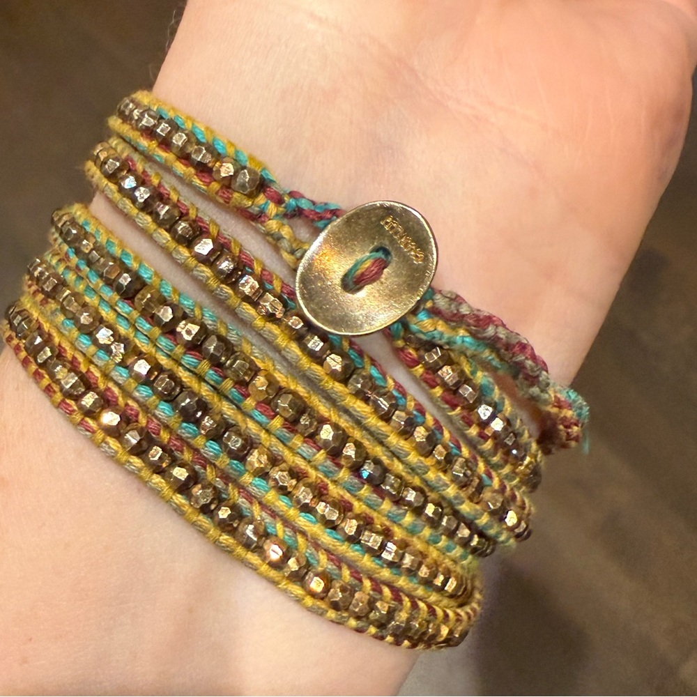 Chann luu gold blue red wrap bracelet, mint condition